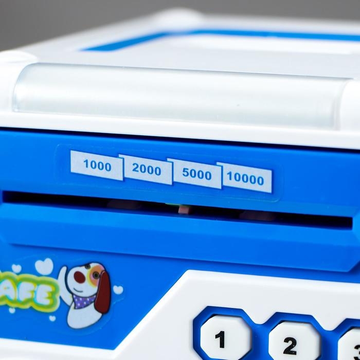 Копилка пластик для монет и купюр "Сейф - Зверушки" 3АА МИКС 19х12,5х13 см