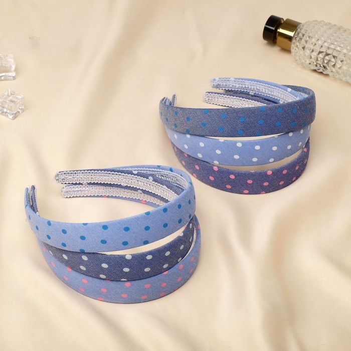 Ободок для волос Ободок для волос "Классика" горох, 2,5 см, микс