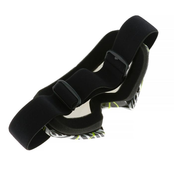 Очки-маска для езды на мототехнике, стекло сине-фиолетовый хамелеон, бело-черные, ОМ-19 Очки-маска для езды на мототехнике, стекло сине-фиолетовый хамелеон, бело-черные, ОМ-19