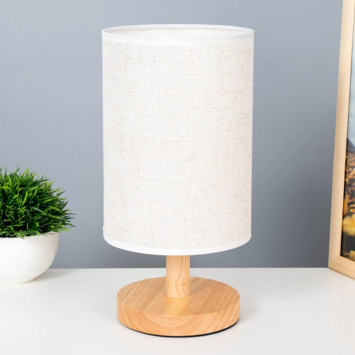 Лампа настольная Лампа настольная "Брюссель" 1х40Вт E27 белый 14х14х27 см RISALUX