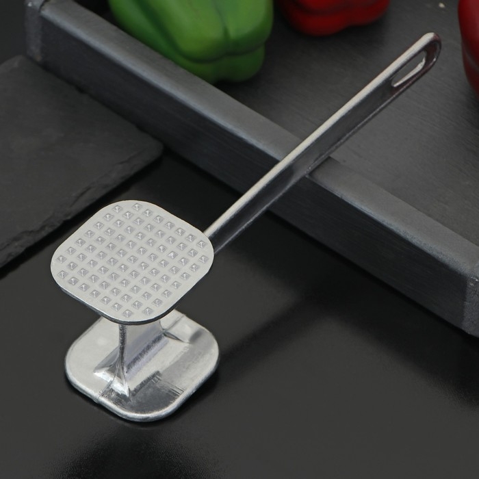 Молоток для мяса Доляна, 24 см, 140 гр, цвет серый Молоток для мяса Доляна, 24 см, 140 гр, цвет серый