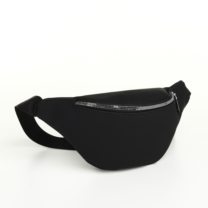Сумка поясная на молнии, цвет чёрный Сумка поясная на молнии, цвет чёрный