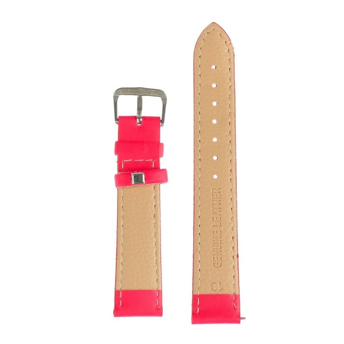 Ремешок для часов Ремешок для часов "Соломон", 18 мм, натуральная кожа, l-20 см, розовый