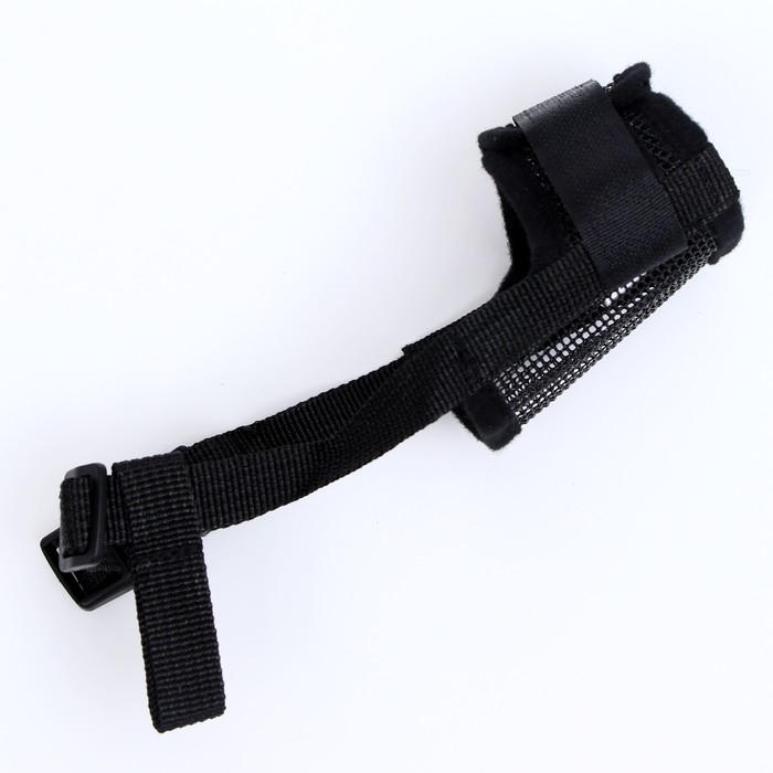 Намордник сетчатый с двойной фиксацией, размер S, чёрный Намордник сетчатый с двойной фиксацией, размер S, чёрный