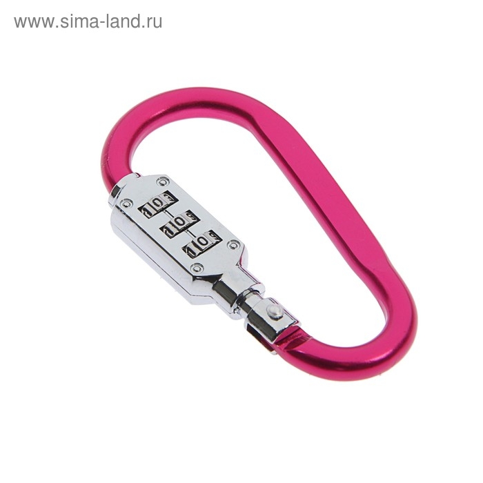 Карабин с кодовым ТУНДРА с замком, цвет МИКС Карабин с кодовым ТУНДРА с замком, цвет МИКС