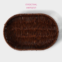 Корзинка для подачи Доляна «Огайо», 31×21×5 см, овальная, цвет коричневый