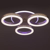 Светильник с ПДУ 74651/3+1 LED 75Вт диммер 3000-6000К белый 45х45х9 см BayerLux