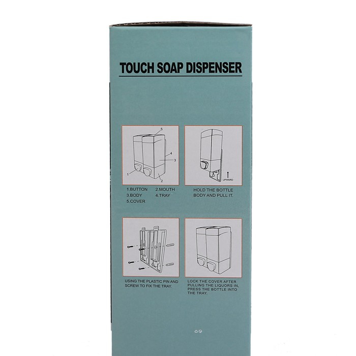 Диспенсер для антисептика/жидкого мыла механический, 350 мл, пластик, цвет коричневый Диспенсер для антисептика/жидкого мыла механический, 350 мл, пластик, цвет коричневый