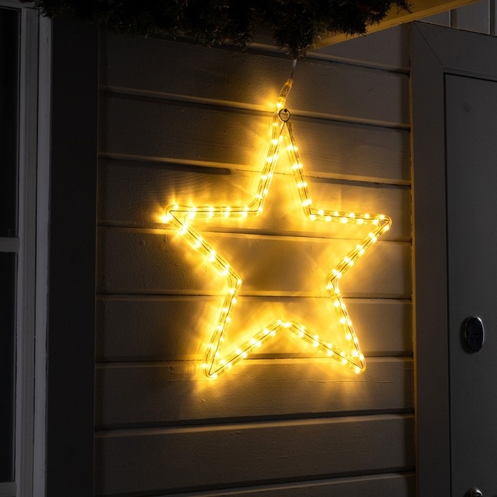 Светодиодная фигура «Звезда», 56 см, дюралайт, 96 LED, 24 В, свечение тёплое белое Светодиодная фигура «Звезда», 56 см, дюралайт, 96 LED, 24 В, свечение тёплое белое