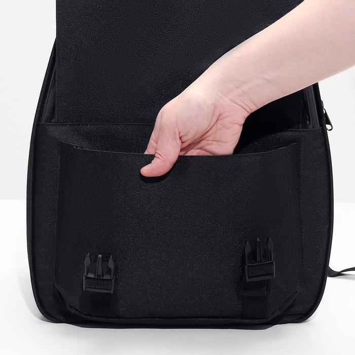 Рюкзак для переноски кошек и собак, с окном для обзора, чёрный Рюкзак для переноски кошек и собак, с окном для обзора, чёрный