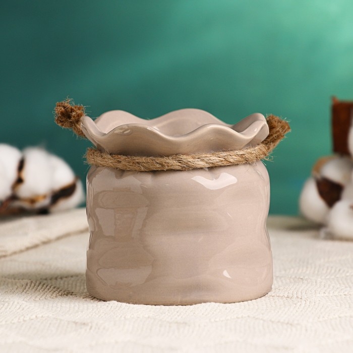 Кашпо Кашпо "Мешочек" 10х9,5см, бежевый