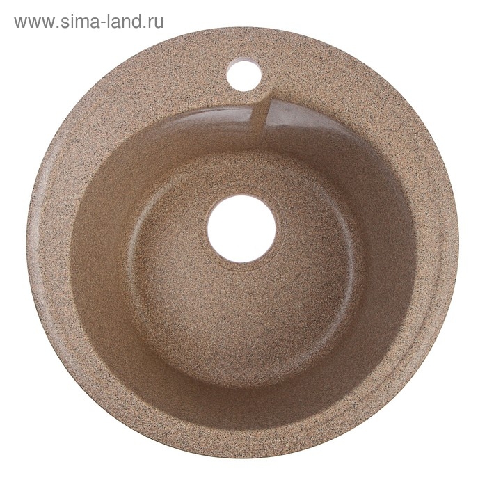 Мойка кухонная из камня GRANMILL 19, d=440 мм, глубина 18 см, терракотовая Мойка кухонная из камня GRANMILL 19, d=440 мм, глубина 18 см, терракотовая