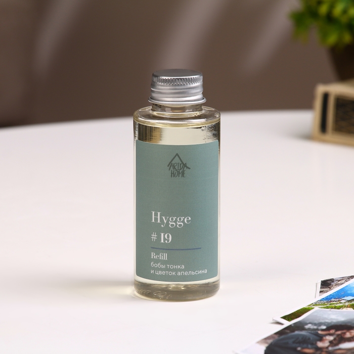 Наполнитель для ароматического диффузора Хюгге #19 Бобы тонка и цветок апельсина 100 мл Наполнитель для ароматического диффузора Хюгге #19 Бобы тонка и цветок апельсина 100 мл