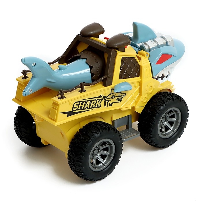 Машина инерционная Shark, свет, цвет жёлтый Машина инерционная Shark, свет, цвет жёлтый