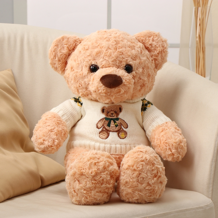 Мягкая игрушка «Медведь», в кофте, 50 см, цвет бежевый Мягкая игрушка «Медведь», в кофте, 50 см, цвет бежевый