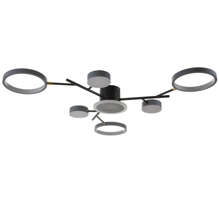 Люстра с ПДУ 2300/7GR LED 150Вт 3000-6000К серый 75х75х9 см BayerLux