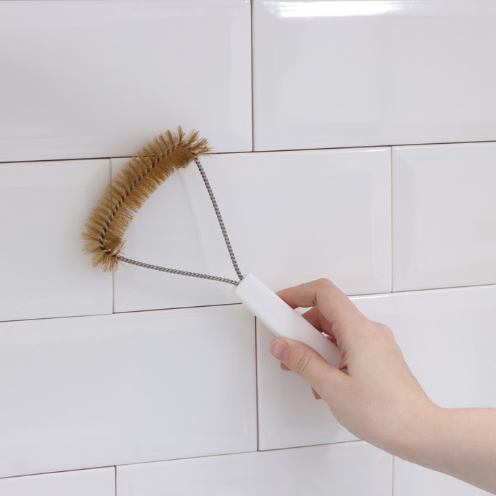 Щётка для чистки посуды и решёток-гриль Raccoon, металлической щетина, 23,5×11 см, цвет белый Щётка для чистки посуды и решёток-гриль Raccoon, металлической щетина, 23,5×11 см, цвет белый