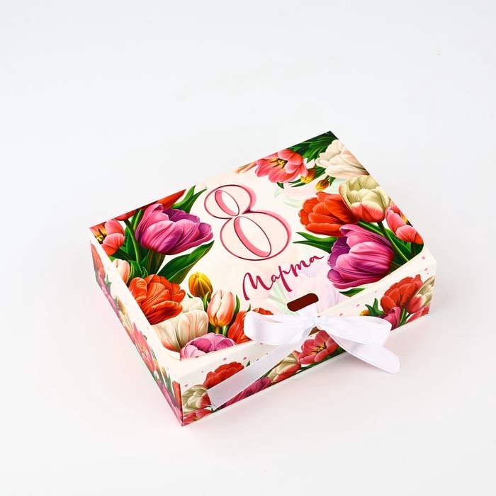 Складная коробка подарочная «С 8 марта», 16,5 х12,5 х5 см Складная коробка подарочная «С 8 марта», 16,5 х12,5 х5 см