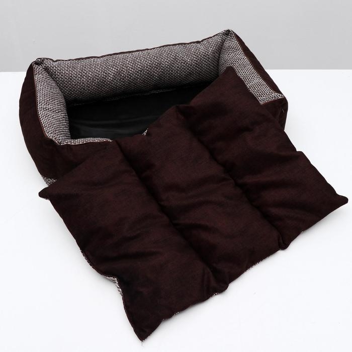 Лежанка  Лежанка "Лофт мокко №4", 70 х 55 х 20 см, темно-коричневый