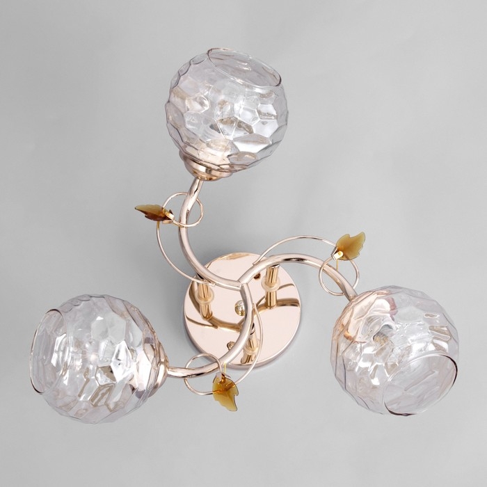 Люстра Люстра "Стела" 3х40Вт Е14 Золото 44х44х21см