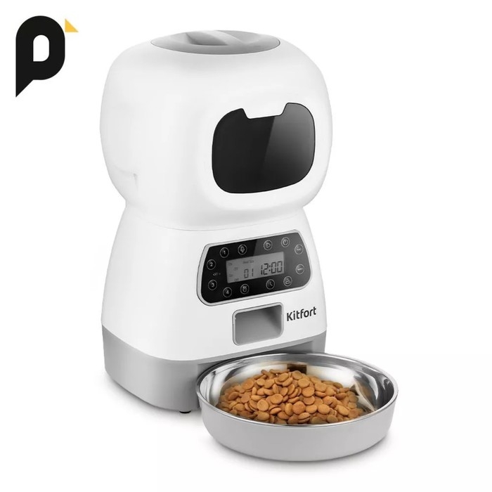 Умная кормушка для животных Kitfort КТ-6361, 10 Вт, 3.5 л, бело-чёрная Умная кормушка для животных Kitfort КТ-6361, 10 Вт, 3.5 л, бело-чёрная