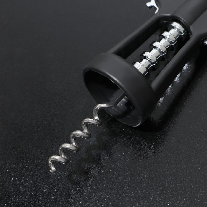 Штопор Доляна «Профи», 19 см, цвет чёрный Штопор Доляна «Профи», 19 см, цвет чёрный