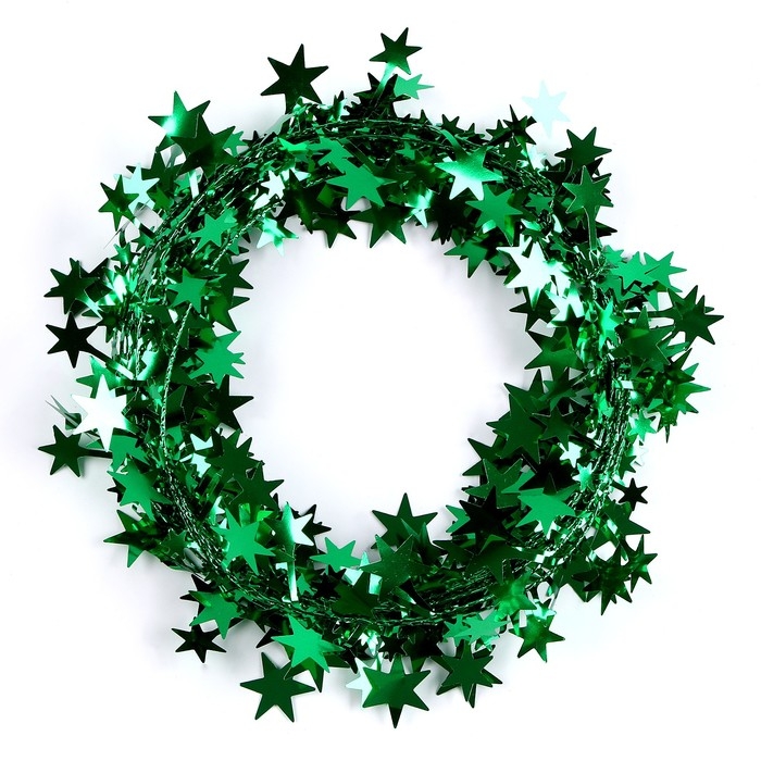 Новый год! Проволока для поделок и декора «Звёздочка» длина — 5 метров, цвет зелёный Новый год! Проволока для поделок и декора «Звёздочка» длина — 5 метров, цвет зелёный