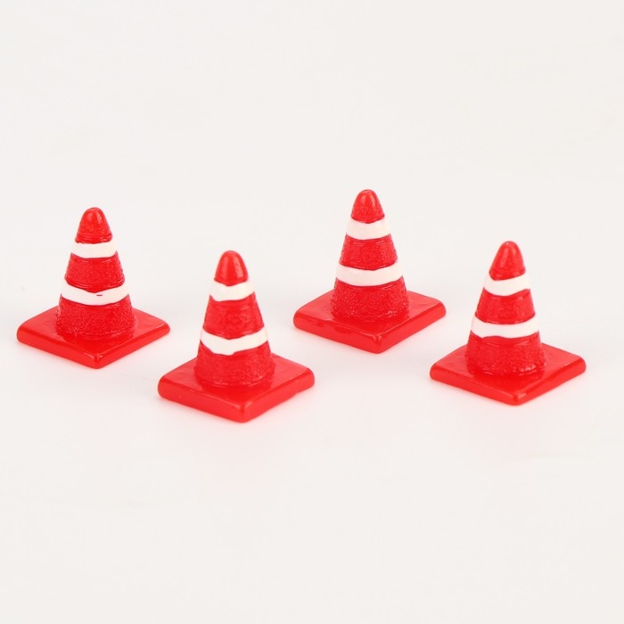 Миниатюра кукольная «Дорожный конус», набор 4 шт., размер 1 шт. — 1,5 × 2 × 1,5 см Миниатюра кукольная «Дорожный конус», набор 4 шт., размер 1 шт. — 1,5 × 2 × 1,5 см
