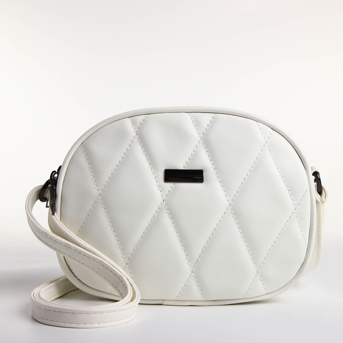 Сумка женская кросс-боди на молнии, цвет белый Сумка женская кросс-боди на молнии, цвет белый