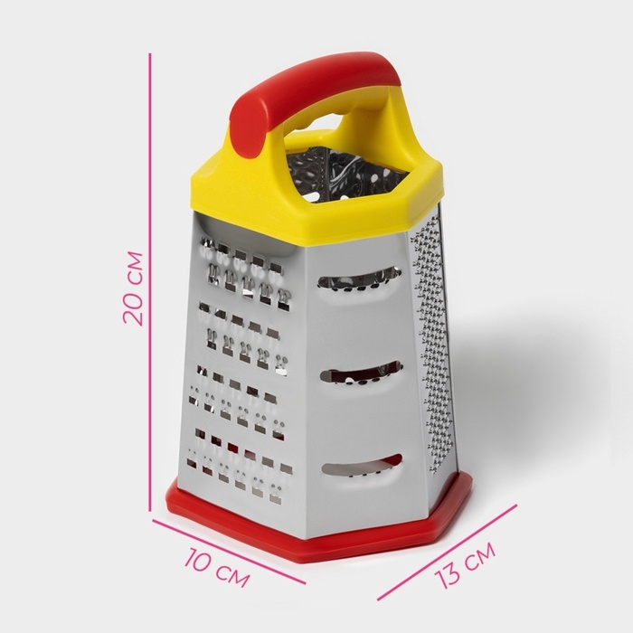 Тёрка шестигранная Доляна «Деревушка», 20×10 см, цвет МИКС Тёрка шестигранная Доляна «Деревушка», 20×10 см, цвет МИКС
