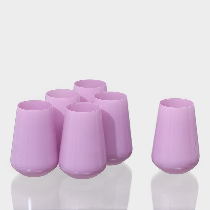 Набор стаканов «Сандра», 380 мл, 6 шт, цвет микс Набор стаканов «Сандра», 380 мл, 6 шт, цвет микс