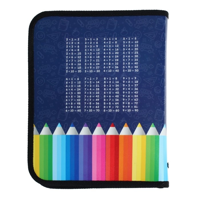 Папка для тетрадей А5, 180 х 230 х 25 мм, молния вокруг, пластиковая 0.5, ПМ-А5-04 Calligrata Папка для тетрадей А5, 180 х 230 х 25 мм, молния вокруг, пластиковая 0.5, ПМ-А5-04 Calligrata "Карандаши"