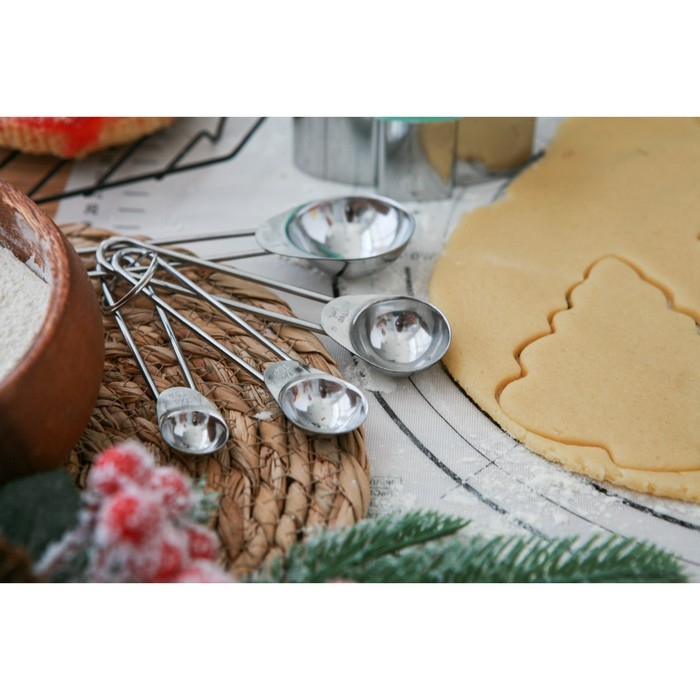 Набор мерных ложек Доляна «Металлик», 4 шт: 1,25/2,5/5/15 мл, цвет серебристый Набор мерных ложек Доляна «Металлик», 4 шт: 1,25/2,5/5/15 мл, цвет серебристый