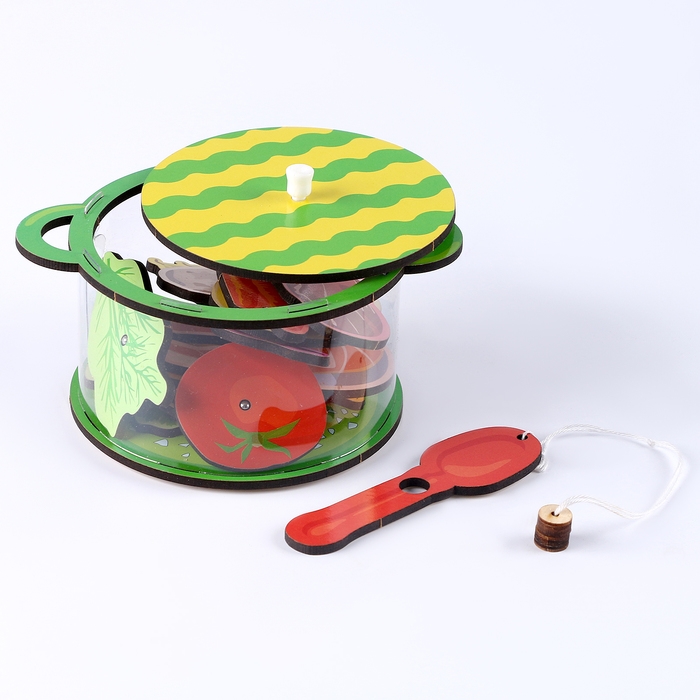 Разивающая игра сортер «Кастрюля с овощным супом» Разивающая игра сортер «Кастрюля с овощным супом»