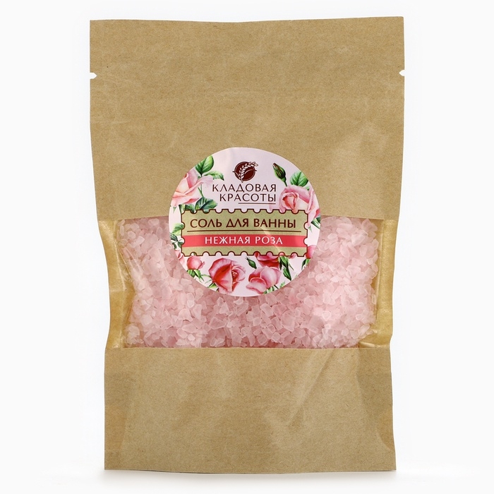 Соль для ванны с ароматом нежной розы, 150 г Соль для ванны с ароматом нежной розы, 150 г
