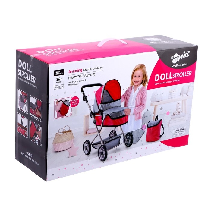 Коляска для кукол, металлический каркас, универсальная Коляска для кукол, металлический каркас, универсальная