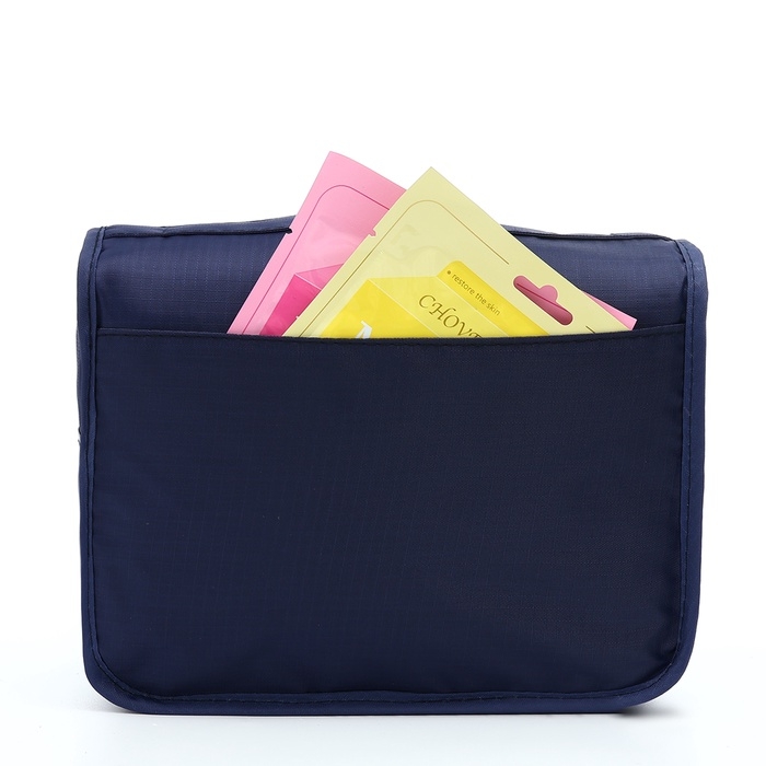 Косметичка-несессер на липучках, с крючком, цвет синий Косметичка-несессер на липучках, с крючком, цвет синий