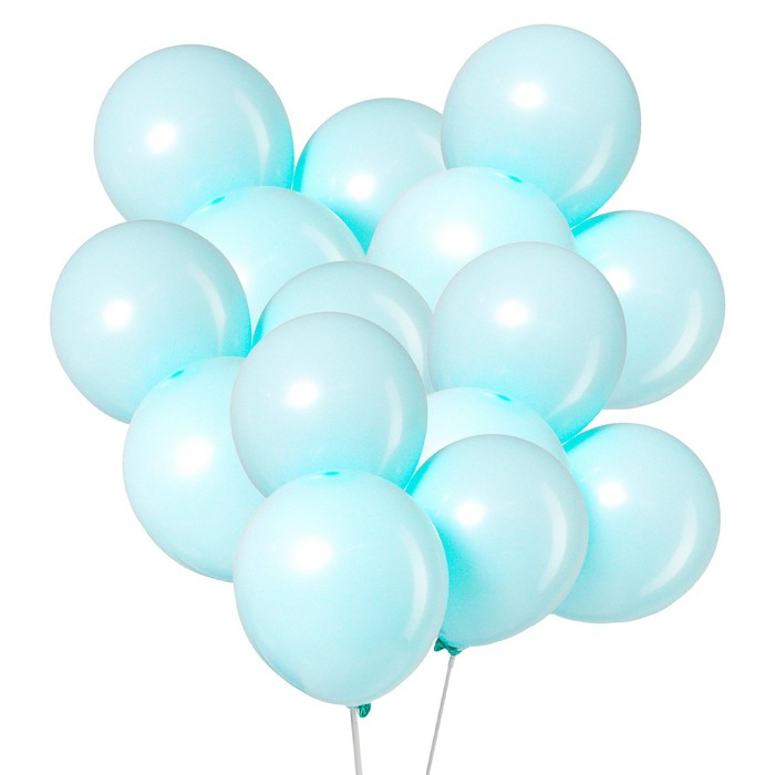 Шар латексный 12" &laquo;Макарун&raquo;, набор 100 шт., цвет голубой