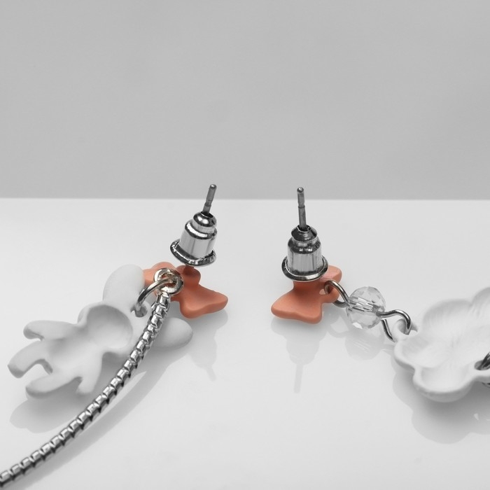 Серьги ассорти «Заяц» с облачком, цветные в серебре Серьги ассорти «Заяц» с облачком, цветные в серебре