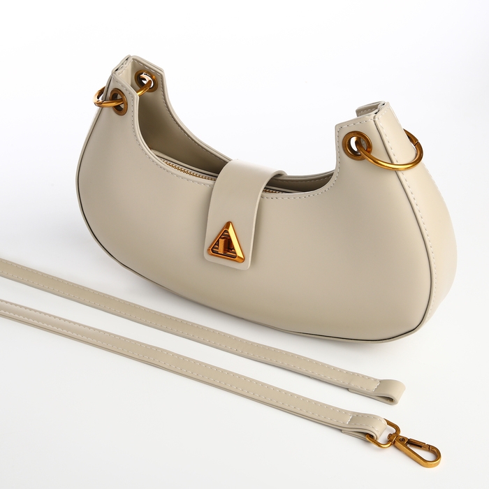 Сумка женская багет на молнии TEXTURA, средний размер, цвет молочный Сумка женская багет на молнии TEXTURA, средний размер, цвет молочный