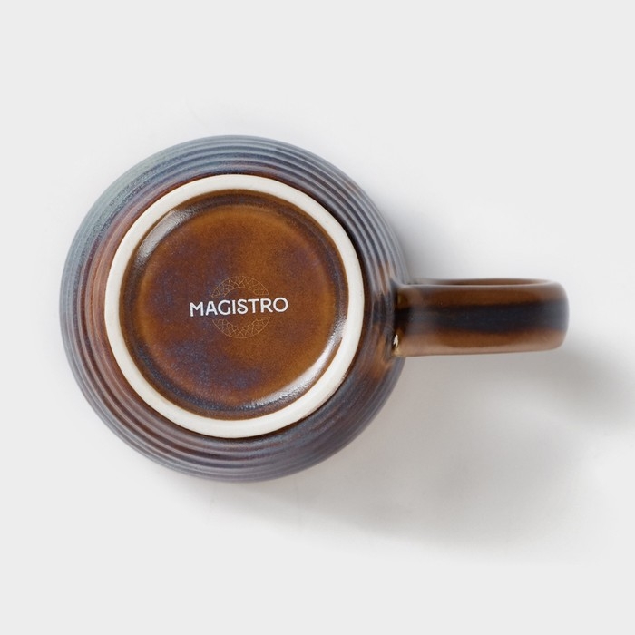 Кружка фарфоровая Magistro Garland, 320 мл, цвет синий Кружка фарфоровая Magistro Garland, 320 мл, цвет синий