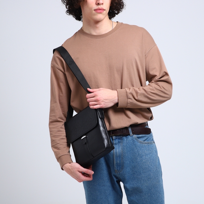 Сумка мужская, цвет чёрный Сумка мужская, цвет чёрный