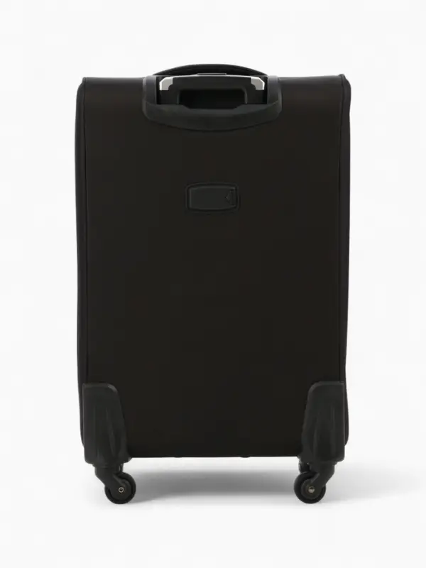 Чемодан 24 Чемодан 24", Текст, 42*26*66, отд на молнии, 2 нар/карм, увелич, код замок, 4 колеса, черный 10875