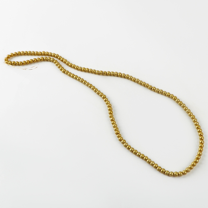 Бусины из стекла, набор 140 шт., размер 1 шт. — 6 мм, цвет жёлтое золото