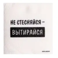 Салфетки бумажные однослойные &laquo;Не стесняйся-вытирайся&raquo;, 24&times;24 см, набор 100 шт.