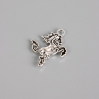 Декор для творчества металл "Конь на дыбах" серебро набор 10 шт 3,1х2,4х0,3 см