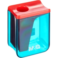 Точилка ручная M&G, 1 отв., контейнер, ассорти