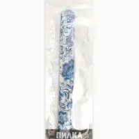 Пилка для ногтей &laquo;Гжель&raquo;, прямая, 180/240 грит, 18 см, разноцветная