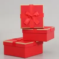 Набор подарочных коробок 3 в 1, 19&times;19&times;9.5 см, 17&times;17&times;8 см, 15&times;15&times;6.5 см