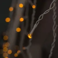 Гирлянда &laquo;Бахрома&raquo; 3&times;0.6 м, IP44, УМС, белая нить, 160 LED, свечение жёлтое, 220 В